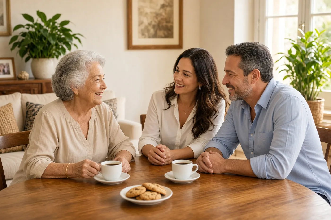 Família combinando acompanhamento recorrente